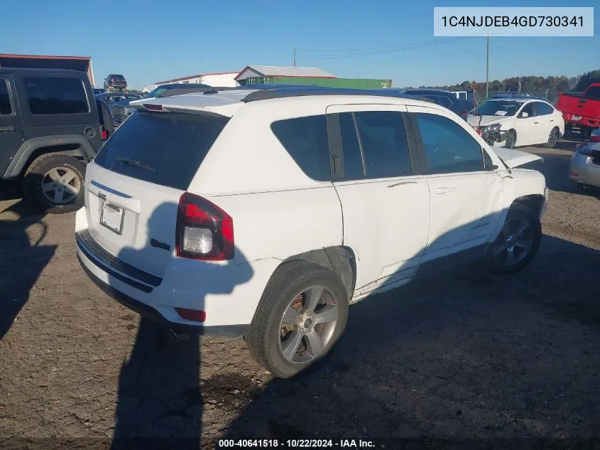 1C4NJDEB4GD730341 2016 Jeep Compass High Altitude Edition