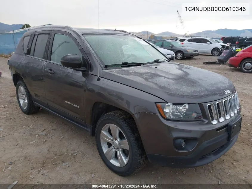 1C4NJDBB0GD610346 2016 Jeep Compass Sport