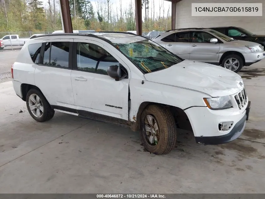 2016 Jeep Compass Sport VIN: 1C4NJCBA7GD615819 Lot: 40646872