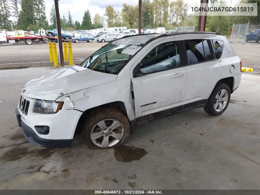 2016 Jeep Compass Sport VIN: 1C4NJCBA7GD615819 Lot: 40646872