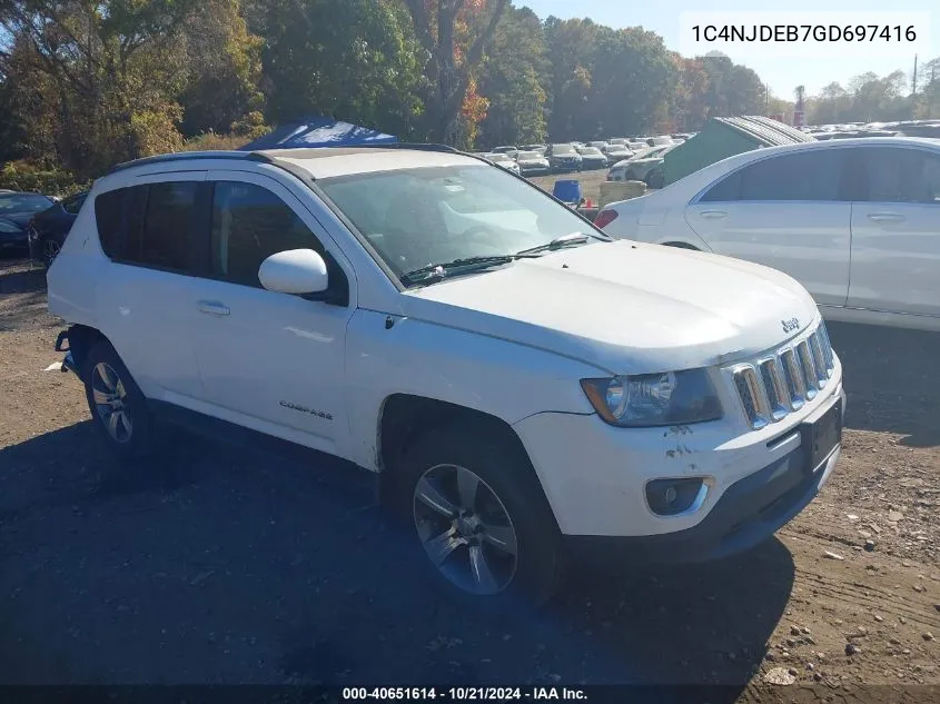 2016 Jeep Compass High Altitude Edition VIN: 1C4NJDEB7GD697416 Lot: 40651614