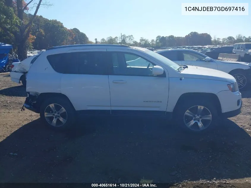 2016 Jeep Compass High Altitude Edition VIN: 1C4NJDEB7GD697416 Lot: 40651614