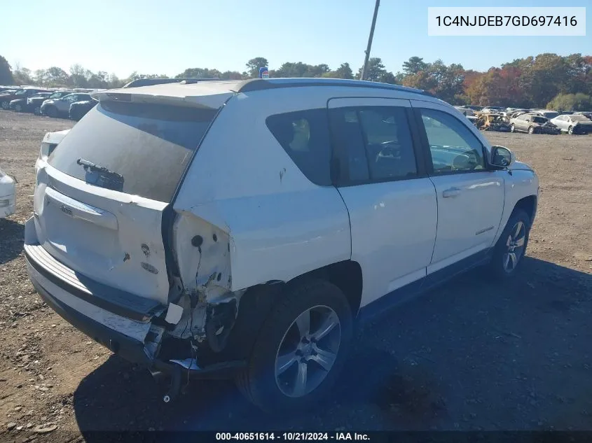 1C4NJDEB7GD697416 2016 Jeep Compass High Altitude Edition