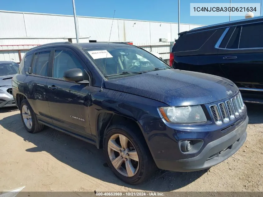 2016 Jeep Compass Sport VIN: 1C4NJCBA3GD621634 Lot: 40653969