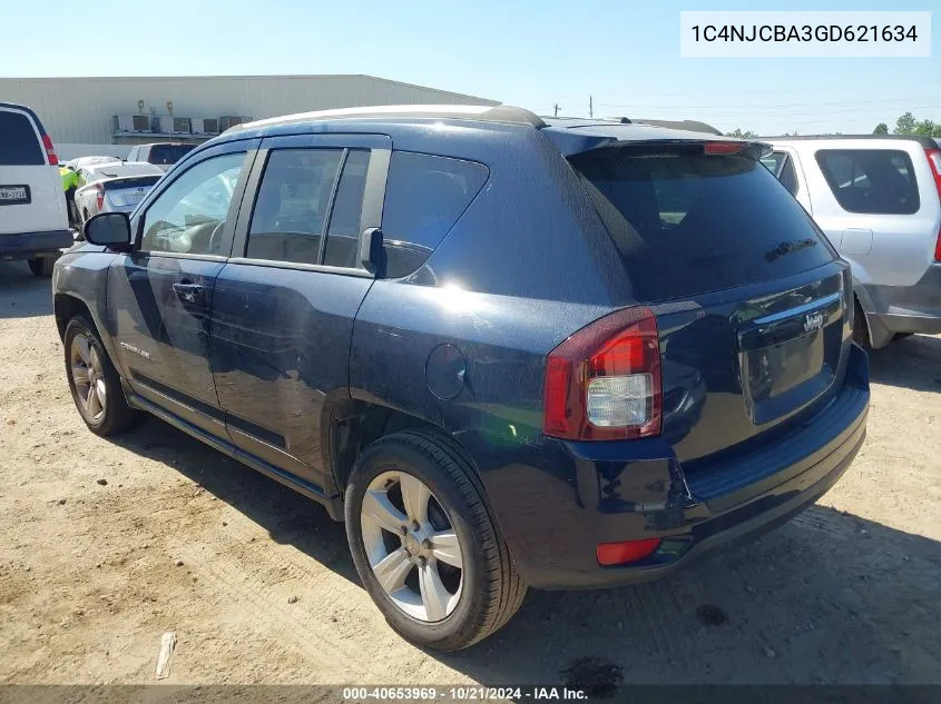 2016 Jeep Compass Sport VIN: 1C4NJCBA3GD621634 Lot: 40653969