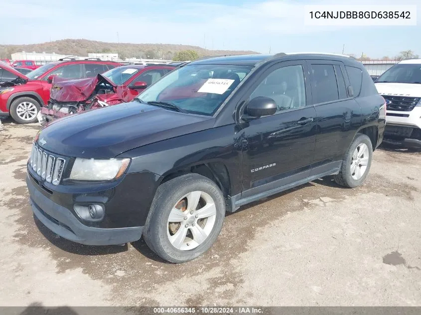 2016 Jeep Compass Sport VIN: 1C4NJDBB8GD638542 Lot: 40656345