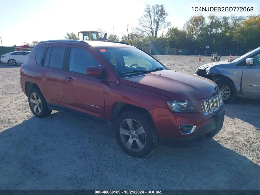 1C4NJDEB2GD772068 2016 Jeep Compass High Altitude Edition