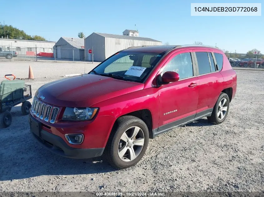 2016 Jeep Compass High Altitude Edition VIN: 1C4NJDEB2GD772068 Lot: 40659189