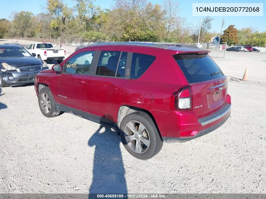 1C4NJDEB2GD772068 2016 Jeep Compass High Altitude Edition