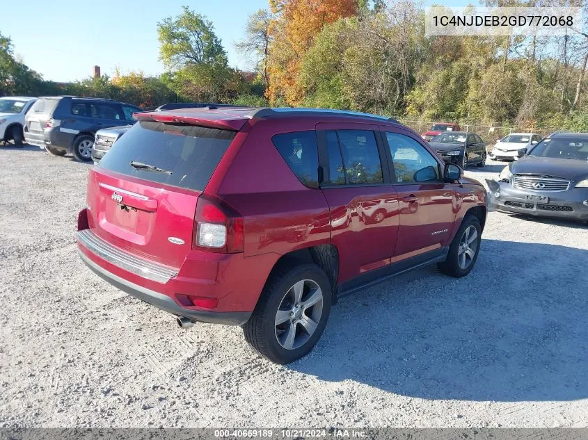 1C4NJDEB2GD772068 2016 Jeep Compass High Altitude Edition