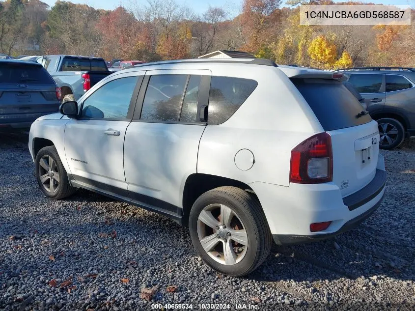 2016 Jeep Compass Sport VIN: 1C4NJCBA6GD568587 Lot: 40659534