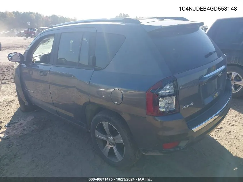 1C4NJDEB4GD558148 2016 Jeep Compass High Altitude Edition