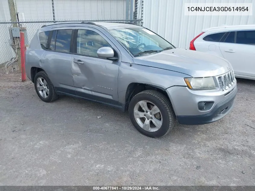 2016 Jeep Compass Latitude VIN: 1C4NJCEA3GD614954 Lot: 40677841