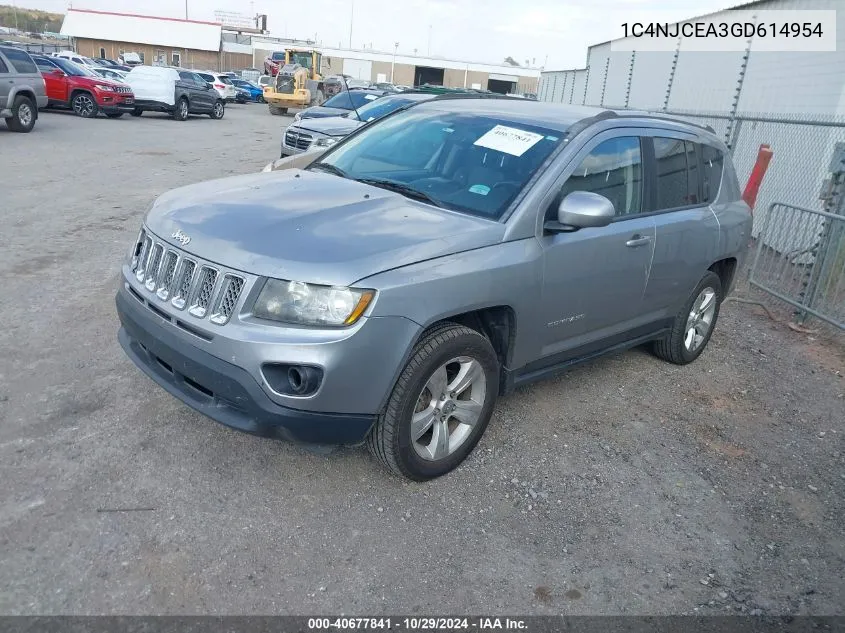 2016 Jeep Compass Latitude VIN: 1C4NJCEA3GD614954 Lot: 40677841