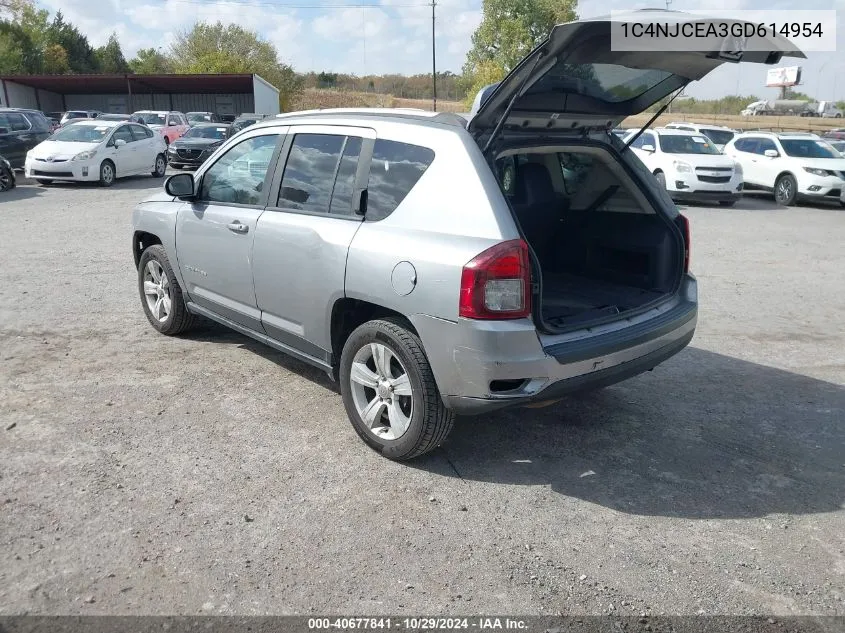 2016 Jeep Compass Latitude VIN: 1C4NJCEA3GD614954 Lot: 40677841