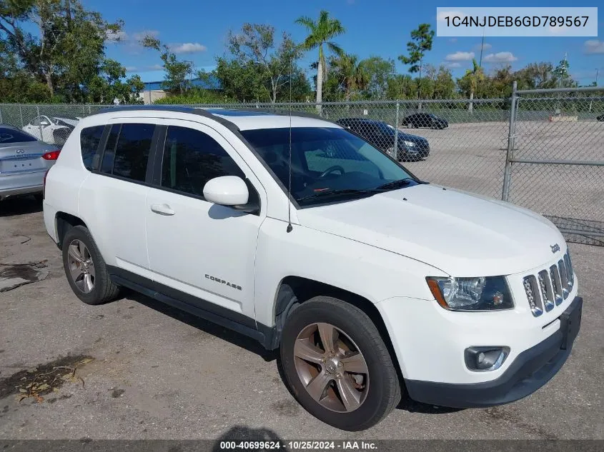 1C4NJDEB6GD789567 2016 Jeep Compass High Altitude Edition