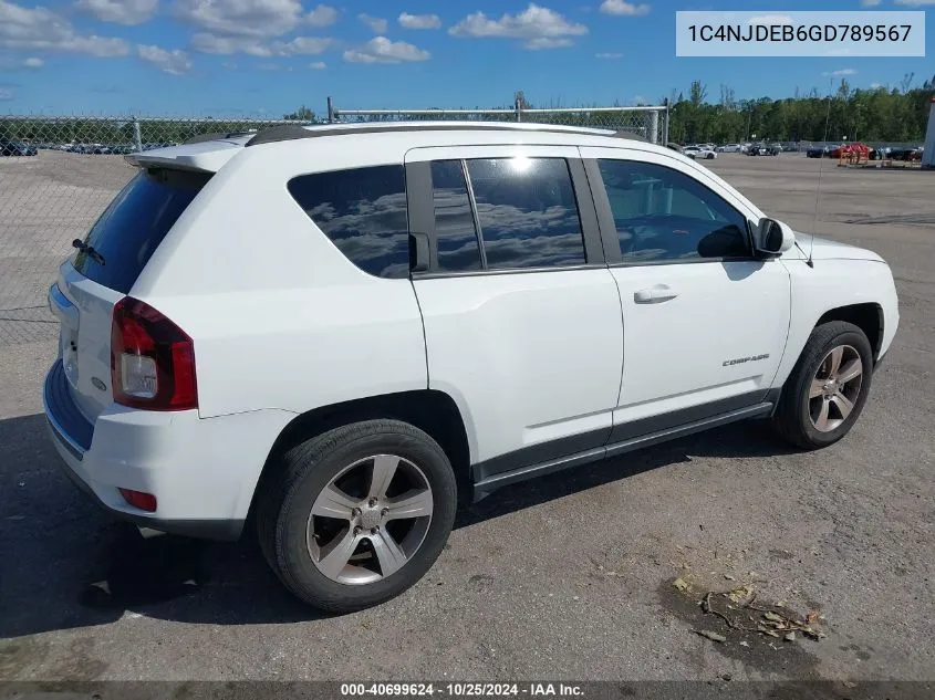 1C4NJDEB6GD789567 2016 Jeep Compass High Altitude Edition