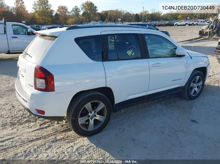 2016 Jeep Compass High Altitude Edition VIN: 1C4NJDEB2GD730449 Lot: 40701241