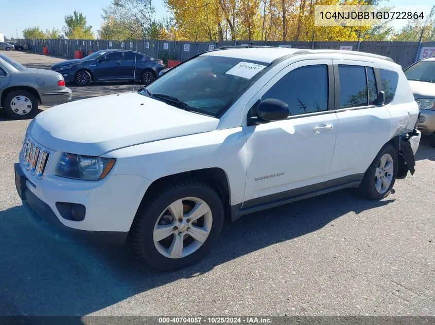 1C4NJDBB1GD722864 2016 Jeep Compass Sport