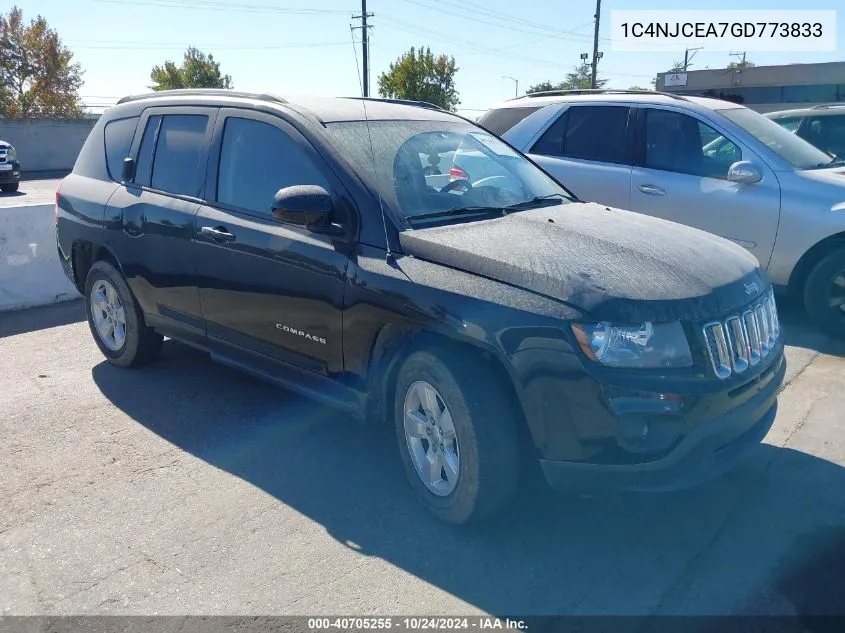 2016 Jeep Compass Latitude VIN: 1C4NJCEA7GD773833 Lot: 40705255