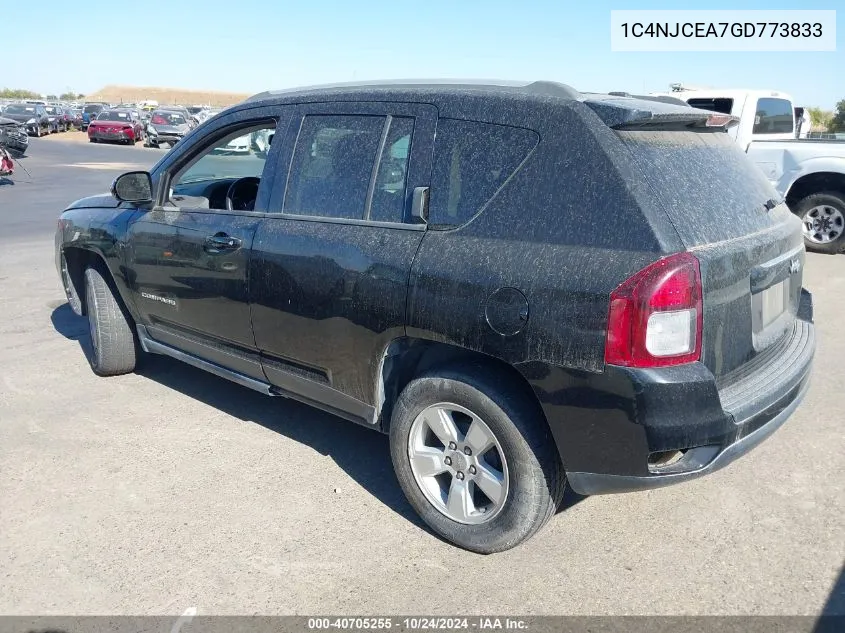 2016 Jeep Compass Latitude VIN: 1C4NJCEA7GD773833 Lot: 40705255