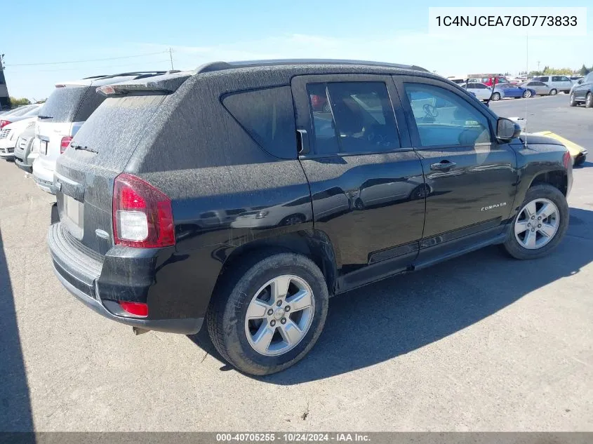 2016 Jeep Compass Latitude VIN: 1C4NJCEA7GD773833 Lot: 40705255