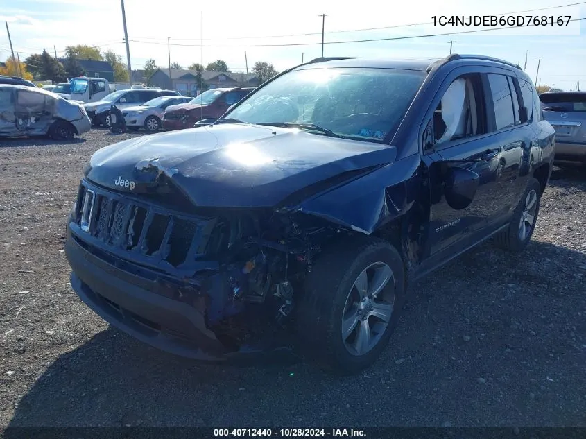 1C4NJDEB6GD768167 2016 Jeep Compass High Altitude Edition