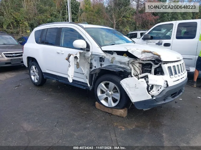 2016 Jeep Compass Latitude VIN: 1C4NJCEA2GD648223 Lot: 40724343