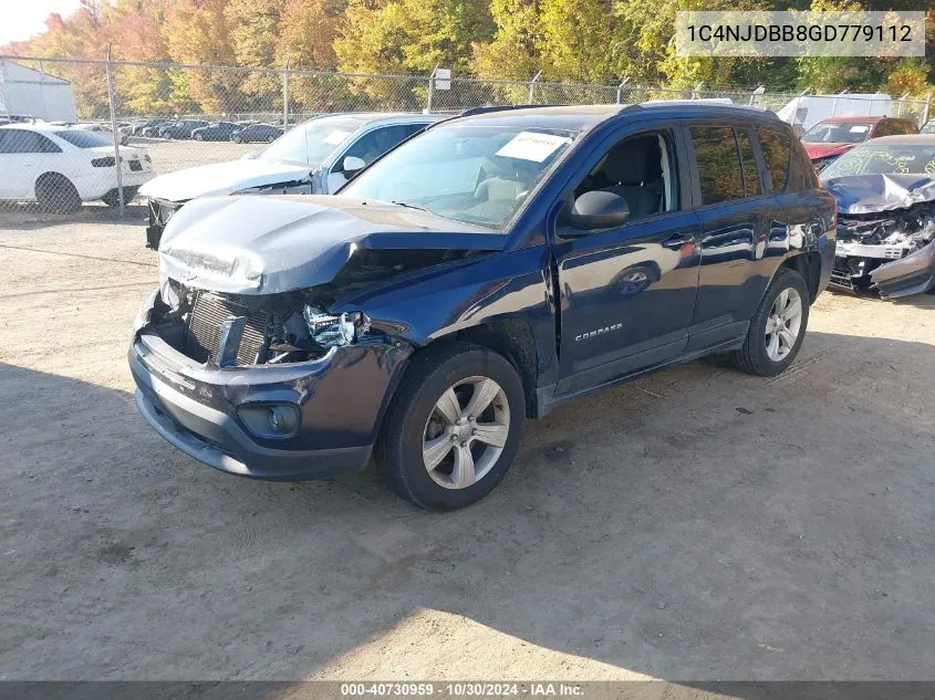 2016 Jeep Compass Sport VIN: 1C4NJDBB8GD779112 Lot: 40730959