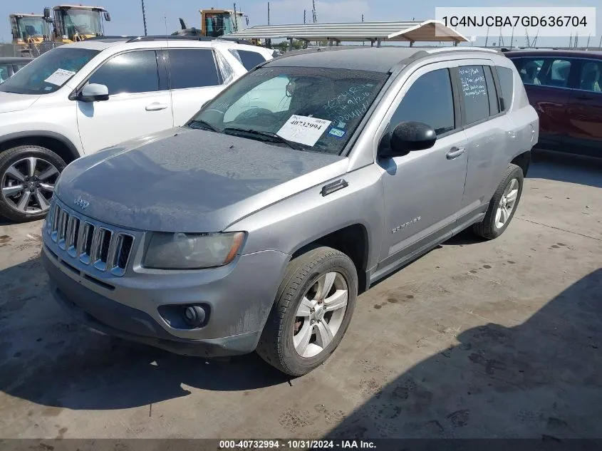 2016 Jeep Compass Sport VIN: 1C4NJCBA7GD636704 Lot: 40732994