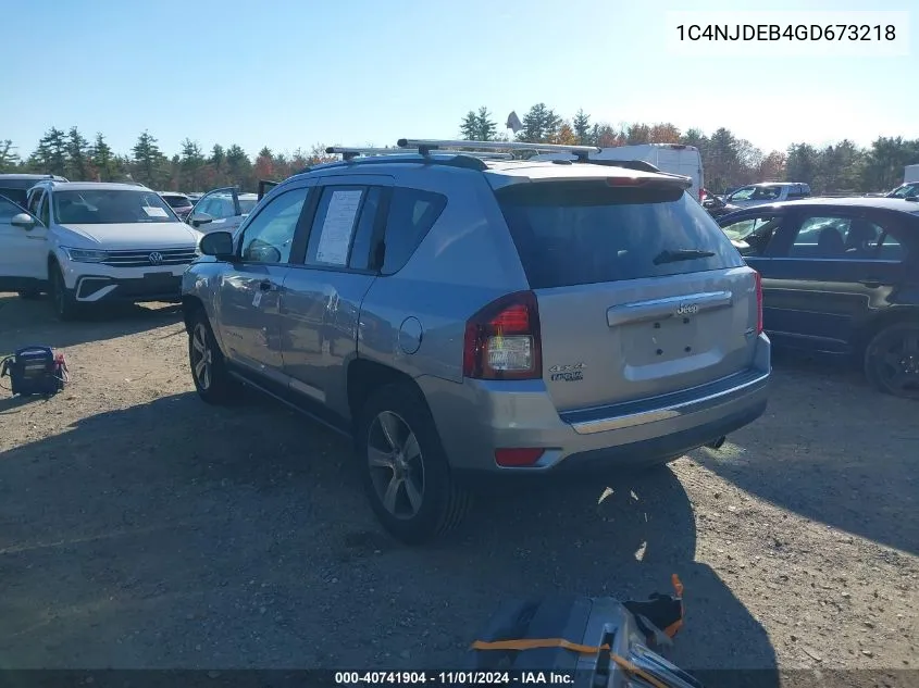 2016 Jeep Compass High Altitude Edition VIN: 1C4NJDEB4GD673218 Lot: 40741904