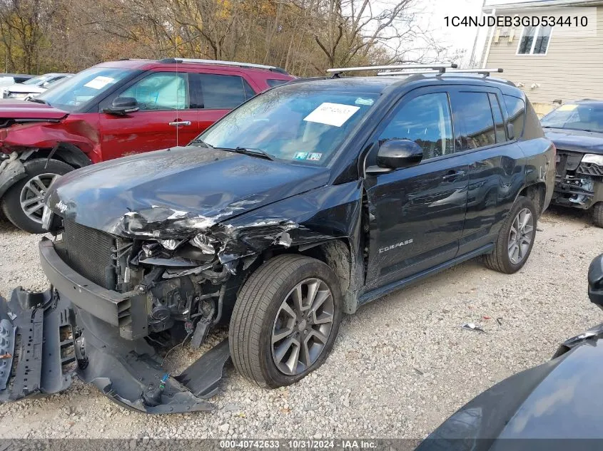 2016 Jeep Compass High Altitude Edition VIN: 1C4NJDEB3GD534410 Lot: 40742633