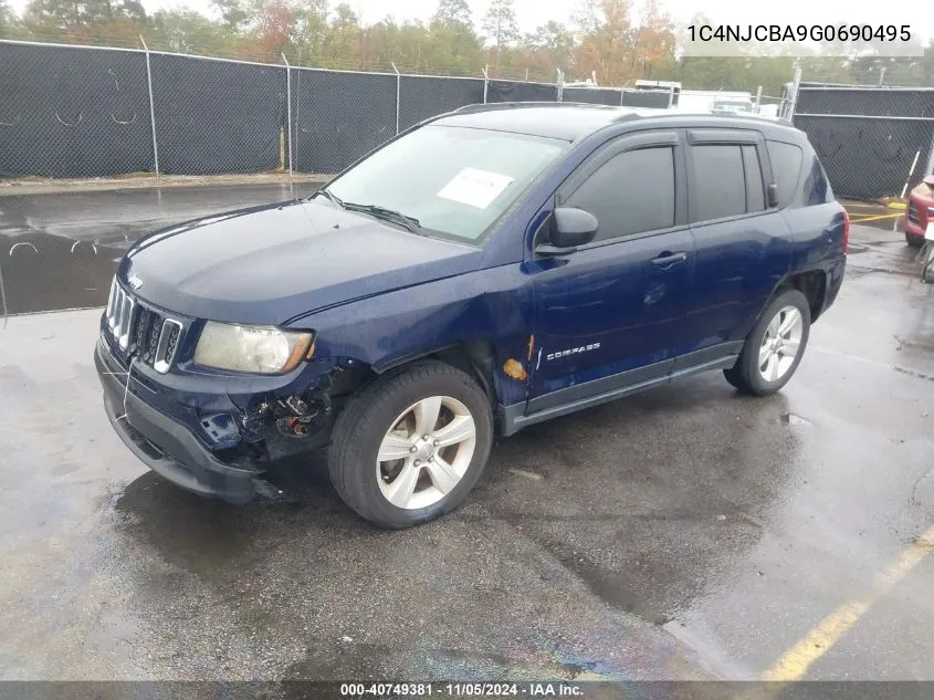 2016 Jeep Compass Sport/Sport Se VIN: 1C4NJCBA9G0690495 Lot: 40749381