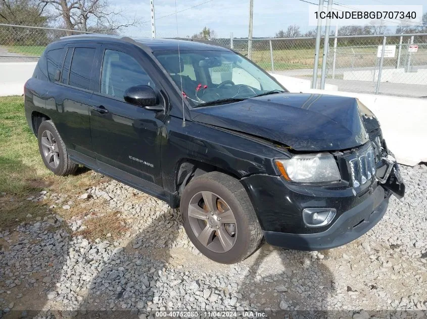 2016 Jeep Compass Latitude VIN: 1C4NJDEB8GD707340 Lot: 40752080