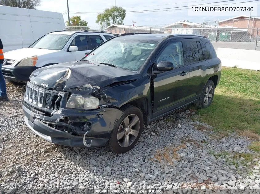 2016 Jeep Compass Latitude VIN: 1C4NJDEB8GD707340 Lot: 40752080