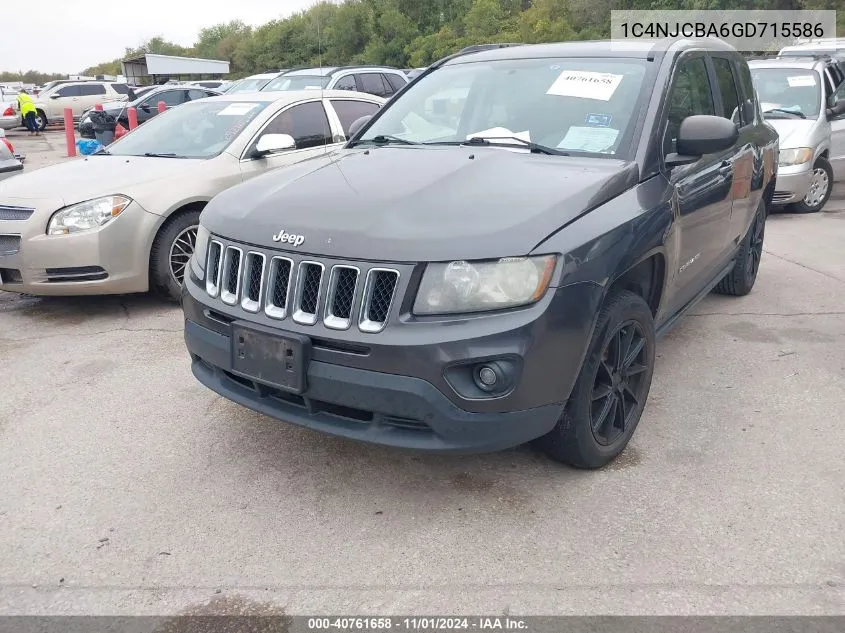 2016 Jeep Compass Sport VIN: 1C4NJCBA6GD715586 Lot: 40761658