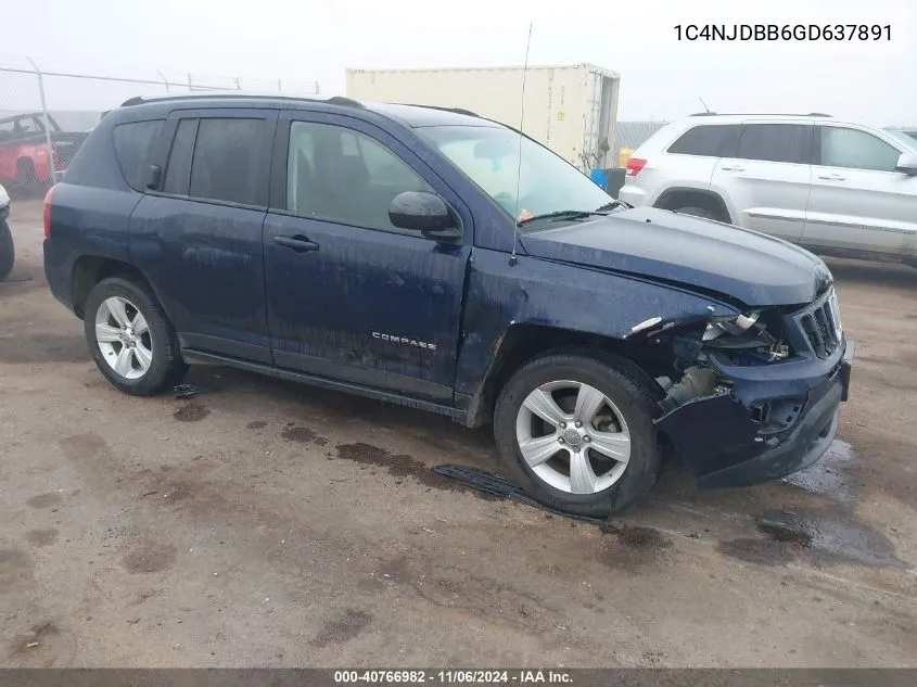 2016 Jeep Compass Sport VIN: 1C4NJDBB6GD637891 Lot: 40766982