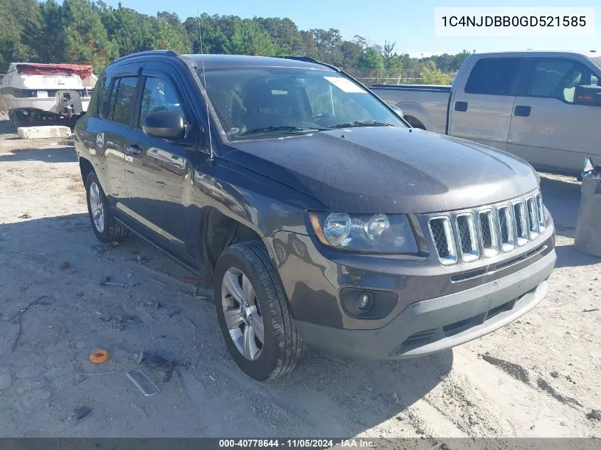 2016 Jeep Compass Sport VIN: 1C4NJDBB0GD521585 Lot: 40778644