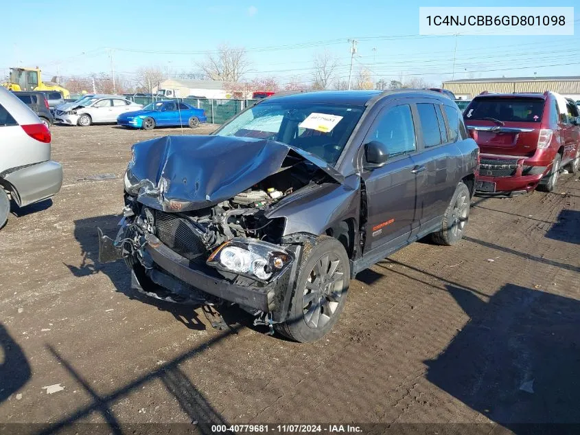 2016 Jeep Compass 75Th Anniversary VIN: 1C4NJCBB6GD801098 Lot: 40779681