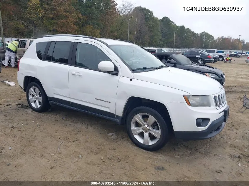 2016 Jeep Compass Latitude VIN: 1C4NJDEB8GD630937 Lot: 40783245