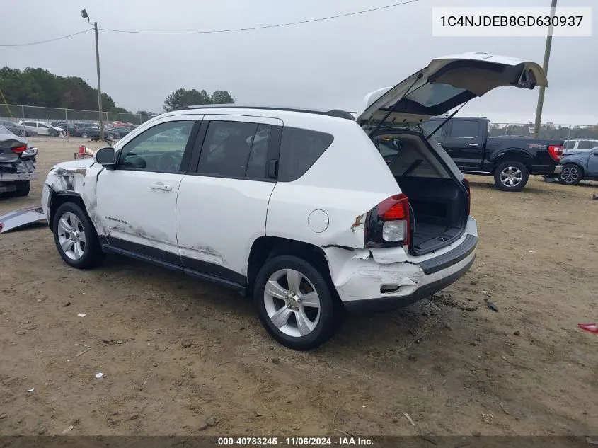 2016 Jeep Compass Latitude VIN: 1C4NJDEB8GD630937 Lot: 40783245