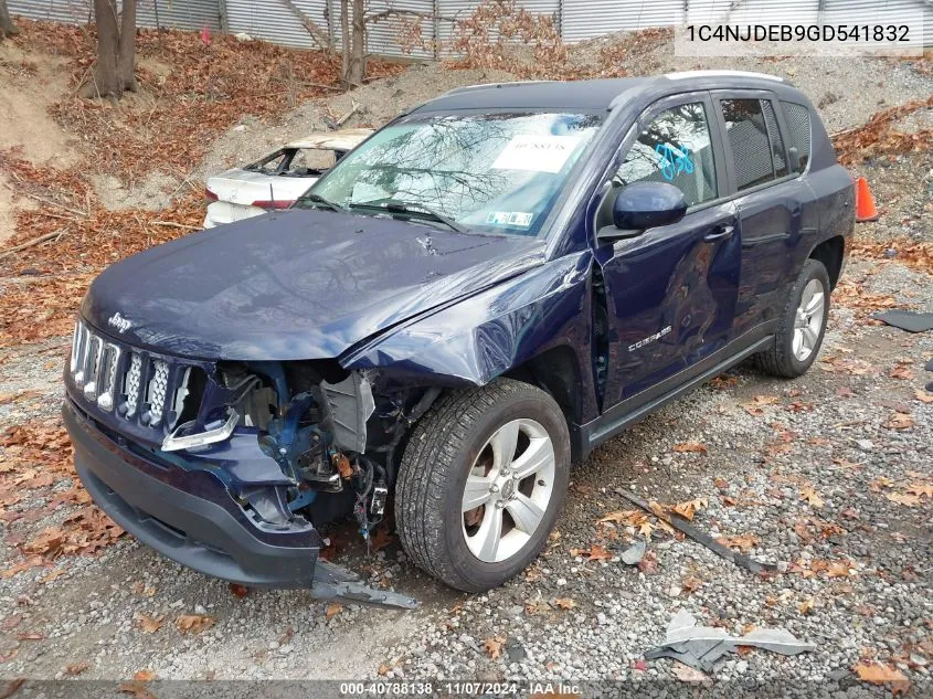 2016 Jeep Compass Latitude VIN: 1C4NJDEB9GD541832 Lot: 40788138