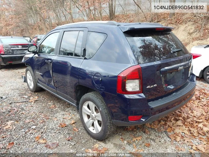 2016 Jeep Compass Latitude VIN: 1C4NJDEB9GD541832 Lot: 40788138