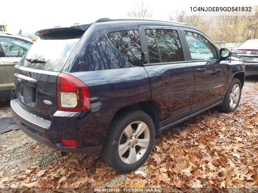 2016 Jeep Compass Latitude VIN: 1C4NJDEB9GD541832 Lot: 40788138