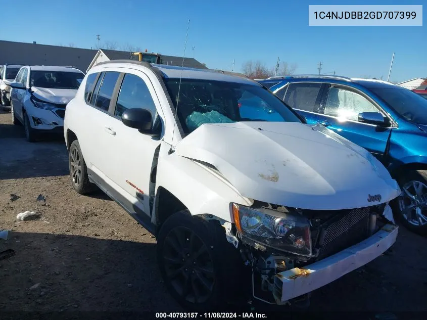 2016 Jeep Compass 75Th Anniversary VIN: 1C4NJDBB2GD707399 Lot: 40793157