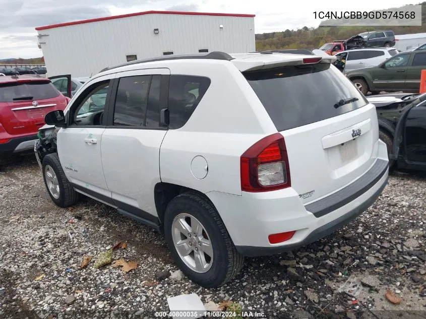 2016 Jeep Compass Sport VIN: 1C4NJCBB9GD574568 Lot: 40800035