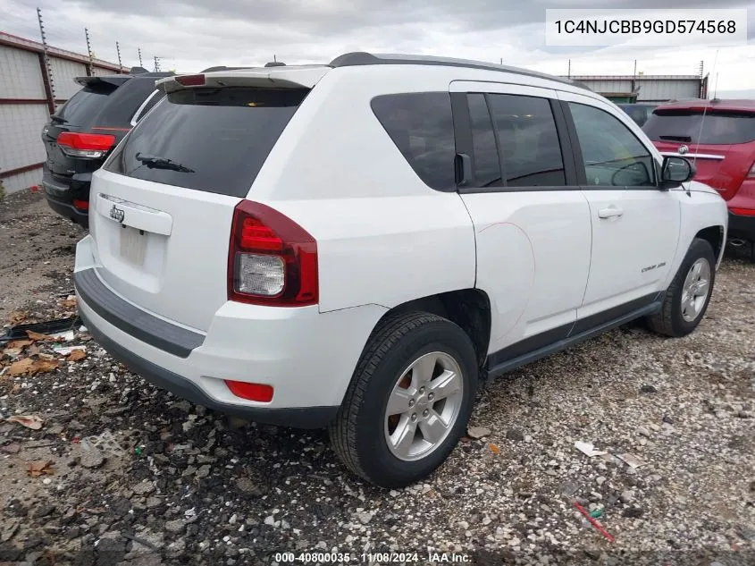 2016 Jeep Compass Sport VIN: 1C4NJCBB9GD574568 Lot: 40800035