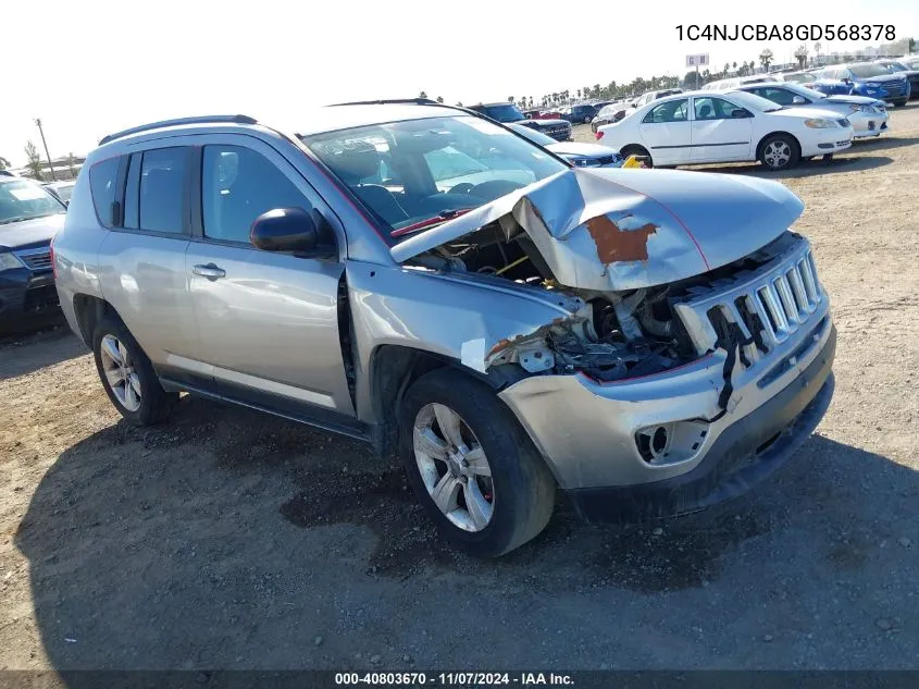 2016 Jeep Compass Sport VIN: 1C4NJCBA8GD568378 Lot: 40803670