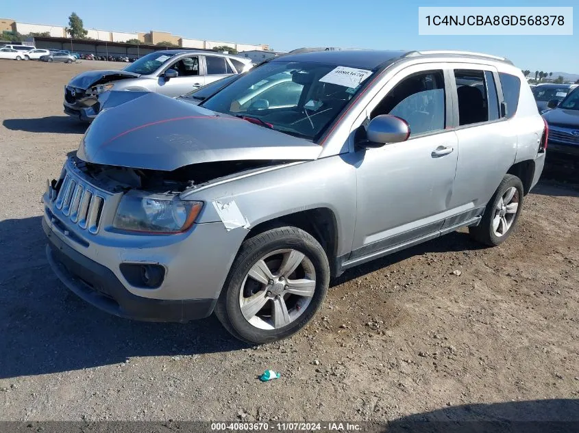 2016 Jeep Compass Sport VIN: 1C4NJCBA8GD568378 Lot: 40803670