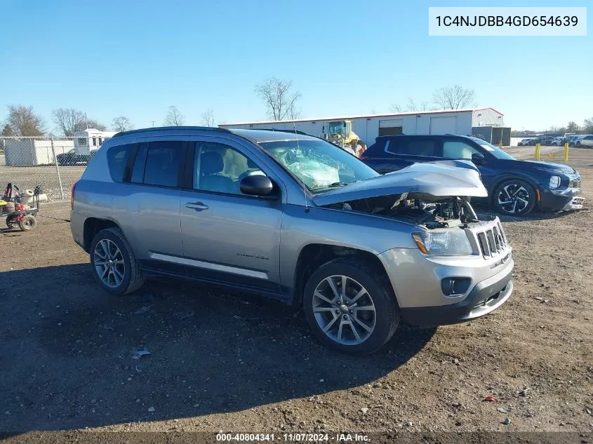 2016 Jeep Compass Sport Se VIN: 1C4NJDBB4GD654639 Lot: 40804341